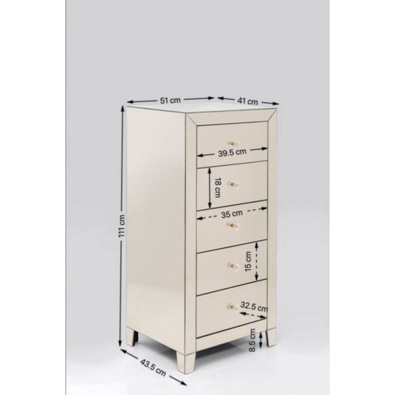 Cabinet Luxury Champagne 5 Drawers